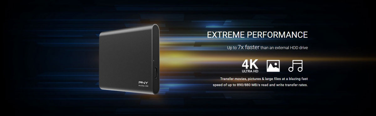 PNY Pro Elite 500GB USB 3.1 Gen 2 Type-C Portable SSD Price in Bangladesh